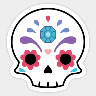 Sugar skull diamond Sticker